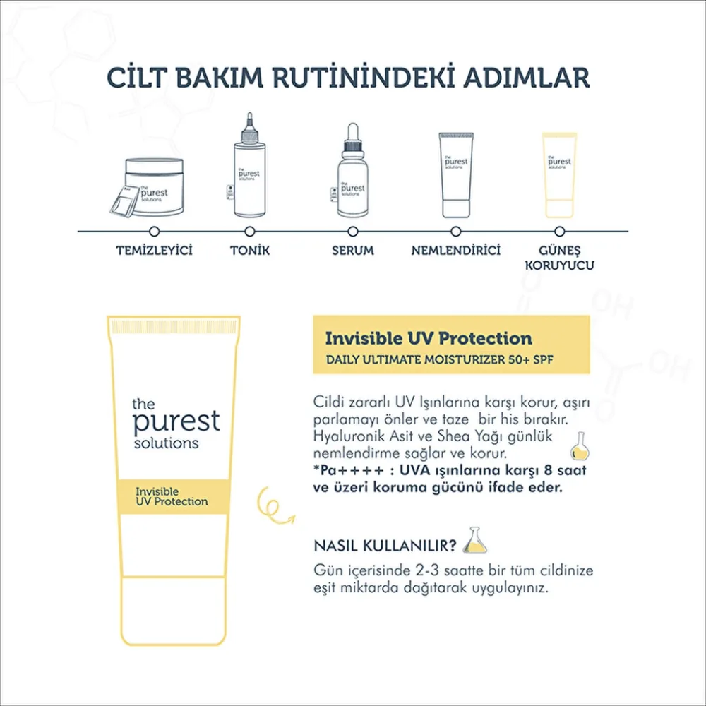 Crème hydratante quotidienne intense à protection UV invisible The Purest Solutions SPF 50+