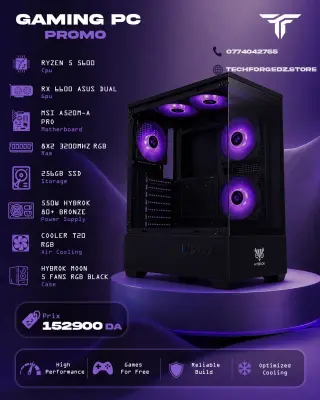 PC GAMING RYZEN 5 5600 RX 6600 ASUS DUAL