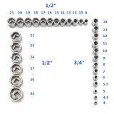 Caisse à Outils 43 Pièces à Cliquet 1/2" 1/4" WADFOW WST3D43