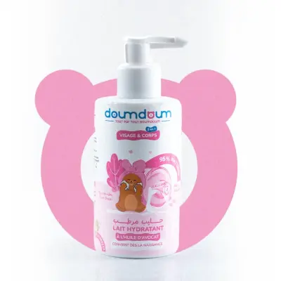 Doum Doum Lait Hydratant Bébé 2-en-1 Visage & Corps à l’Huile d’Avocat