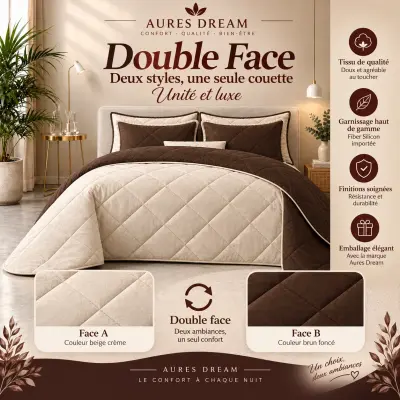 Couette la princesse zaphira 5 pièces et double face