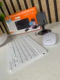 Combo clavier et souris avec support de téléphone compatible ( windows + ios + android )