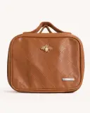 Trousse de toilette matelassée avec broche abeille