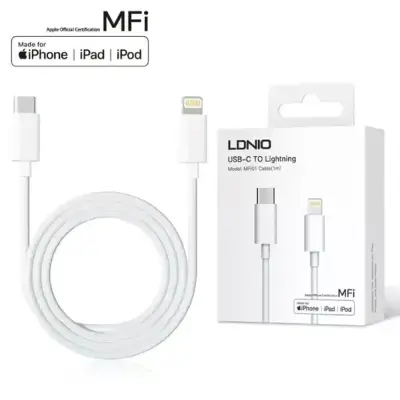 Ldnio Mfi-01 Apple Officail Mfi Cable Made for iPhone/iPad/iPod