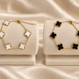Bracelet trèfles bicolores
