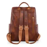 Sac à dos rétro en cuir synthétique pour femme - حقيبة ظهر نسائية من الجلد