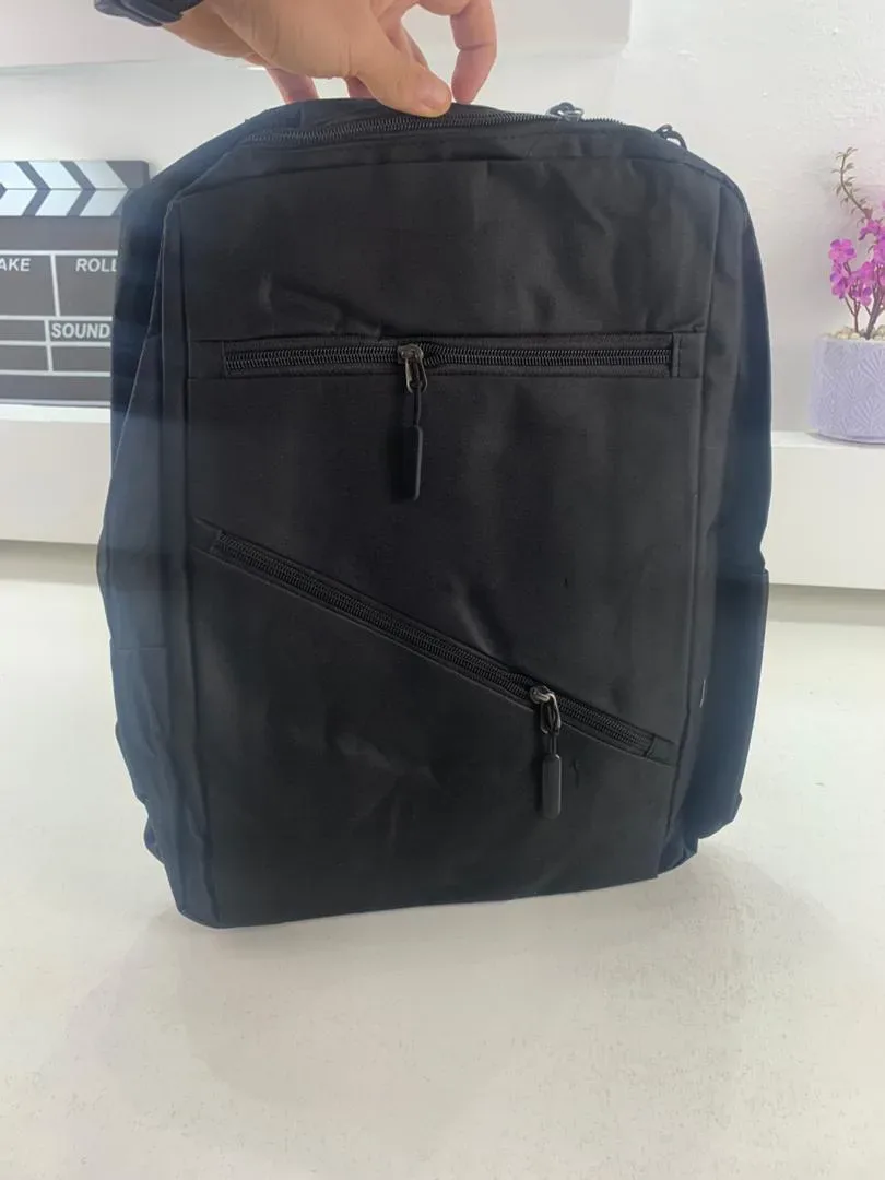 Sac à dos homme avec sac bandoulière et trousse 3en1 noir 127772-5 – محفظة ظهر رجالية 3 قطع أسود