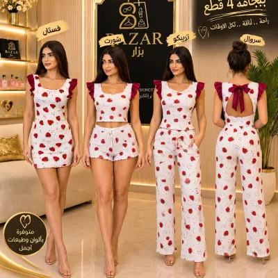 بيجامة 4 قطع