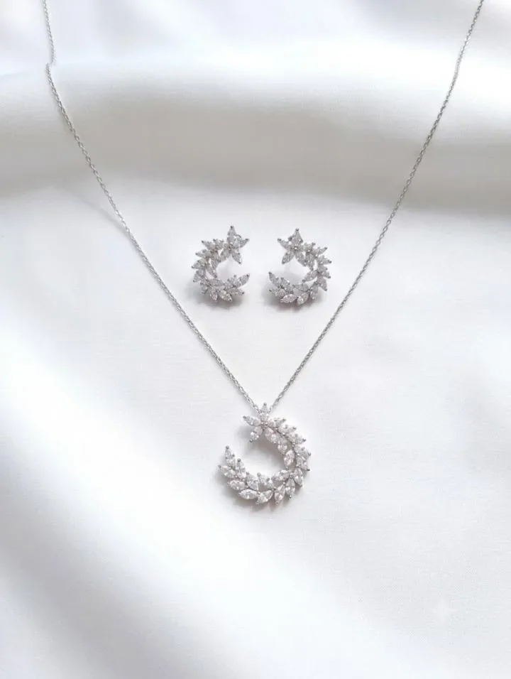 ✨ Parure Laurel Moon – Collier & Boucles