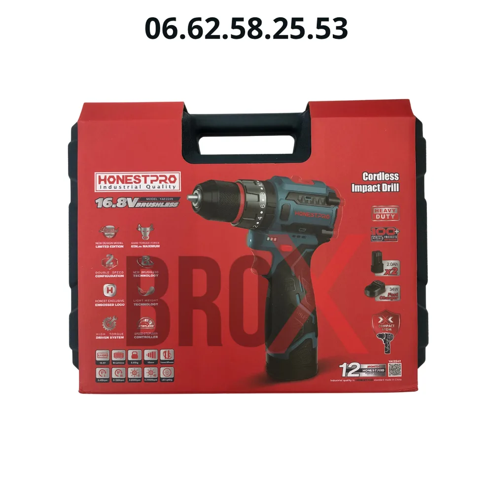 VISSEUSE BRUSHLESS 16.8V 2*2.0AH HONEST PRO