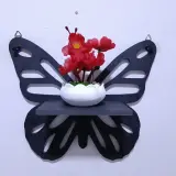 Étagère papillon + pot de fleur
