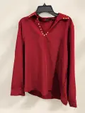 Chemisier femme DeFacto bordeaux avec détails dorés – Taille M