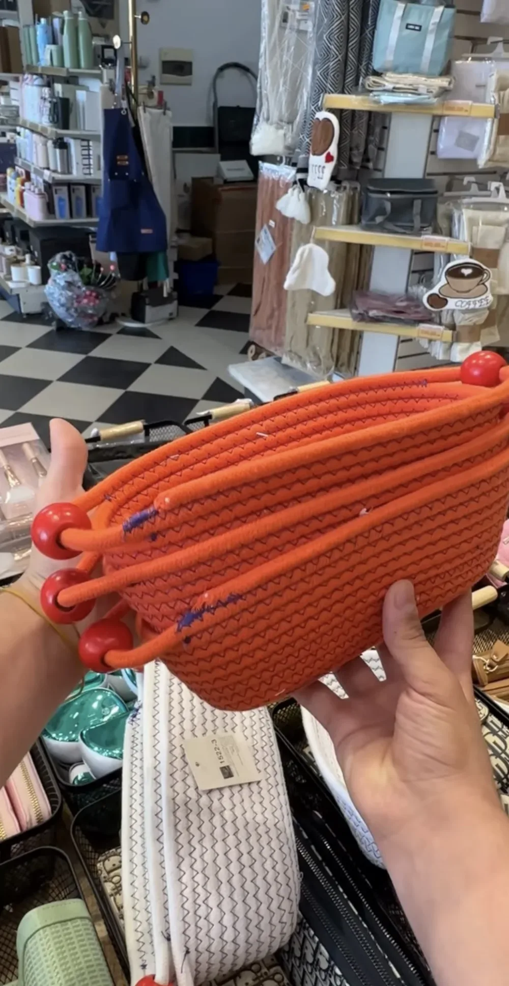 Sac Panier Tressé – Style Corde Coloré