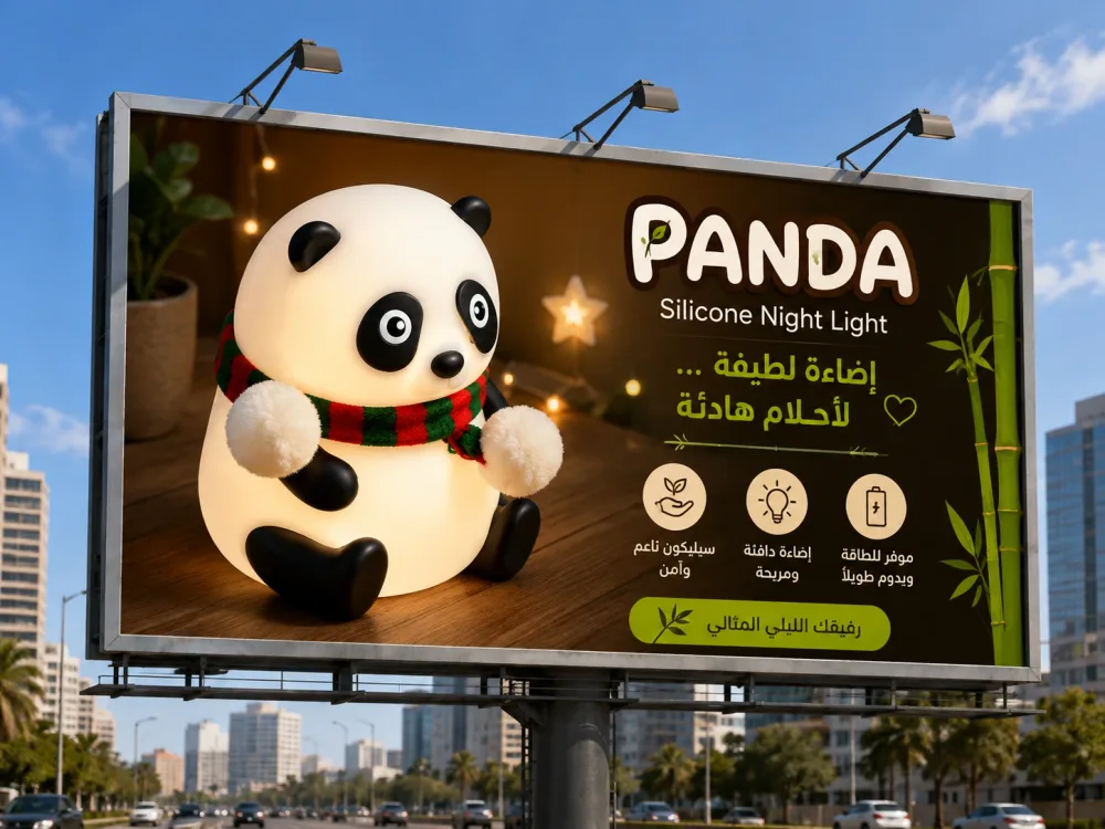 ​🐼 مصباح الباندا الليلي اللطيف