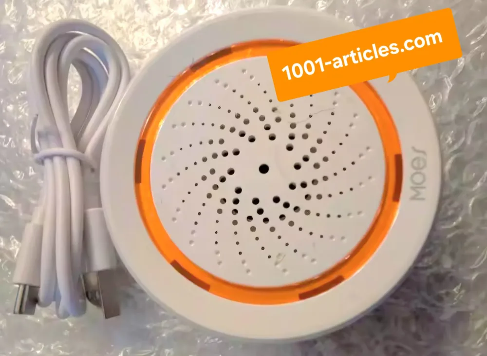 Sirène de sécurité intelligente MOES - Sonore et lumineuse Tuya Smart Zigbee.