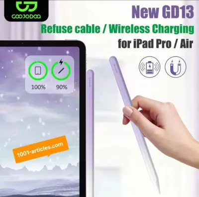GOOJODOQ GD13 Stylet Tactile pour Apple Ipad - Wireless Charging, IPad Pro/Air.