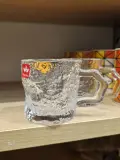 🥤 VERRE À POIGNÉE TEXTURE MARTELÉE - TRANSPARENT