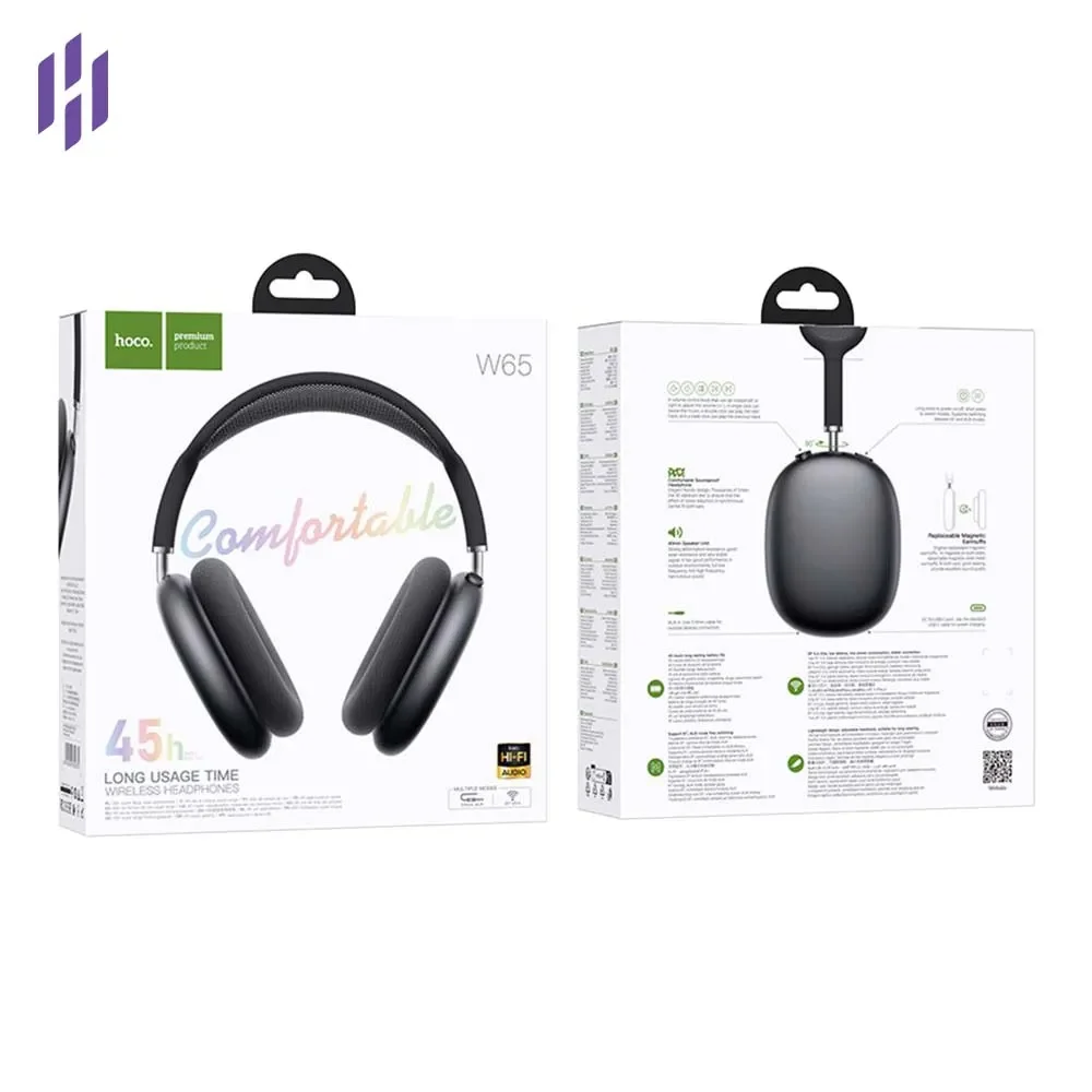 Casque Hoco W65 Over-Ear Bluetooth Headphone with Magnetic Earmuffs