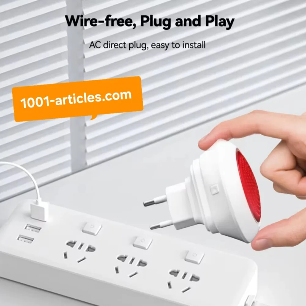 Sirène de sécurité intelligente Meian - Sonore et lumineuse Tuya Smart Zigbee.