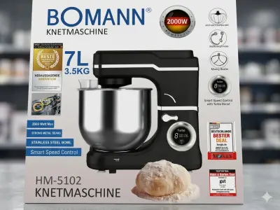 آلة العجن الاحترافية من Bomann (طراز HM-5102)