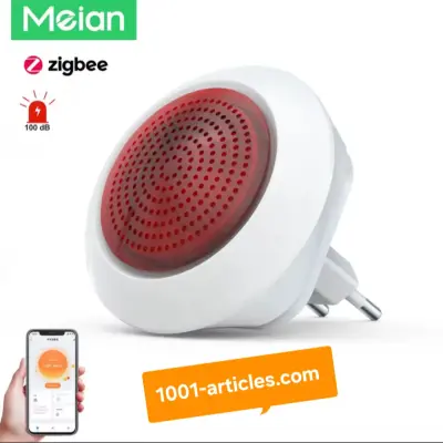 Sirène de sécurité intelligente Meian - Sonore et lumineuse Tuya Smart Zigbee.