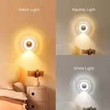 Applique Murale LED Intelligente Avec Capteur de Mouvement Écran Horloge Numérique - مصباح الحائط الذكي بمستشعر حركة وشاشة رقمية لعرض الوقت