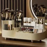 Organisateur de Maquillage Rotatif à 360° Deux Zones - منظم المكياج والأدوات الدوار 360 درجة