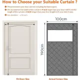 Rideau de Porte Thermique Isolant avec Fenêtre PVC - ستارة الباب الحرارية ذات النافذة الشفافة