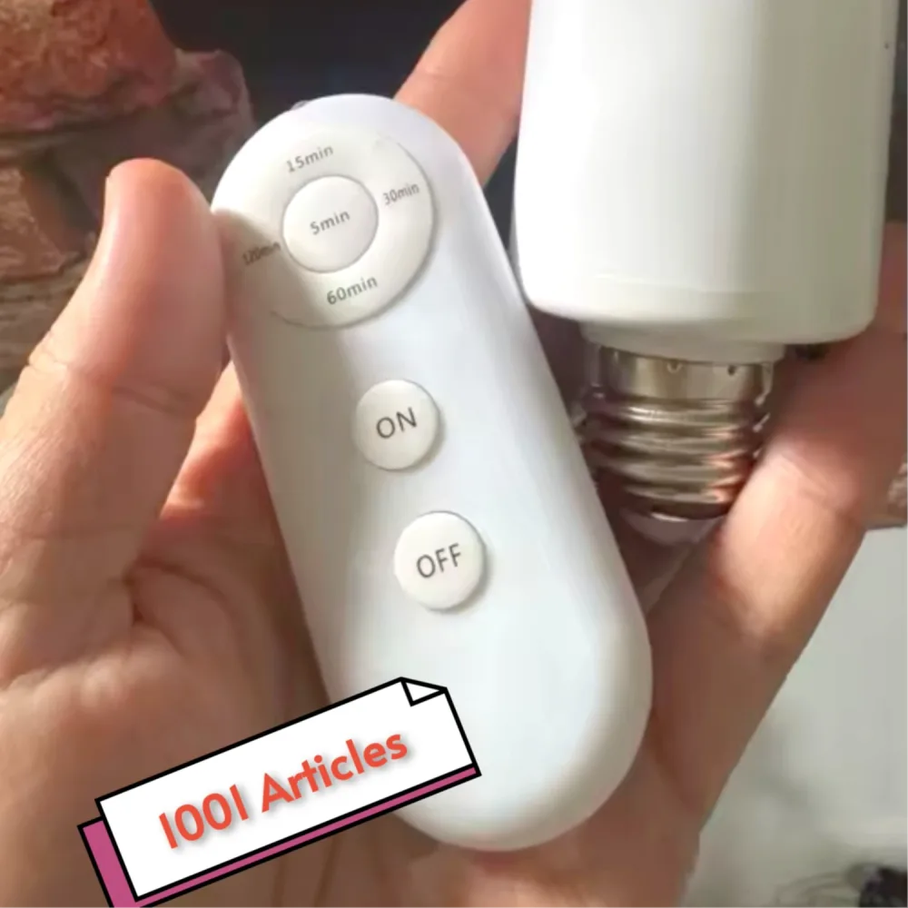 Douille de Lampe E27, 60W avec télécommande, sans fil, minuterie intelligente.