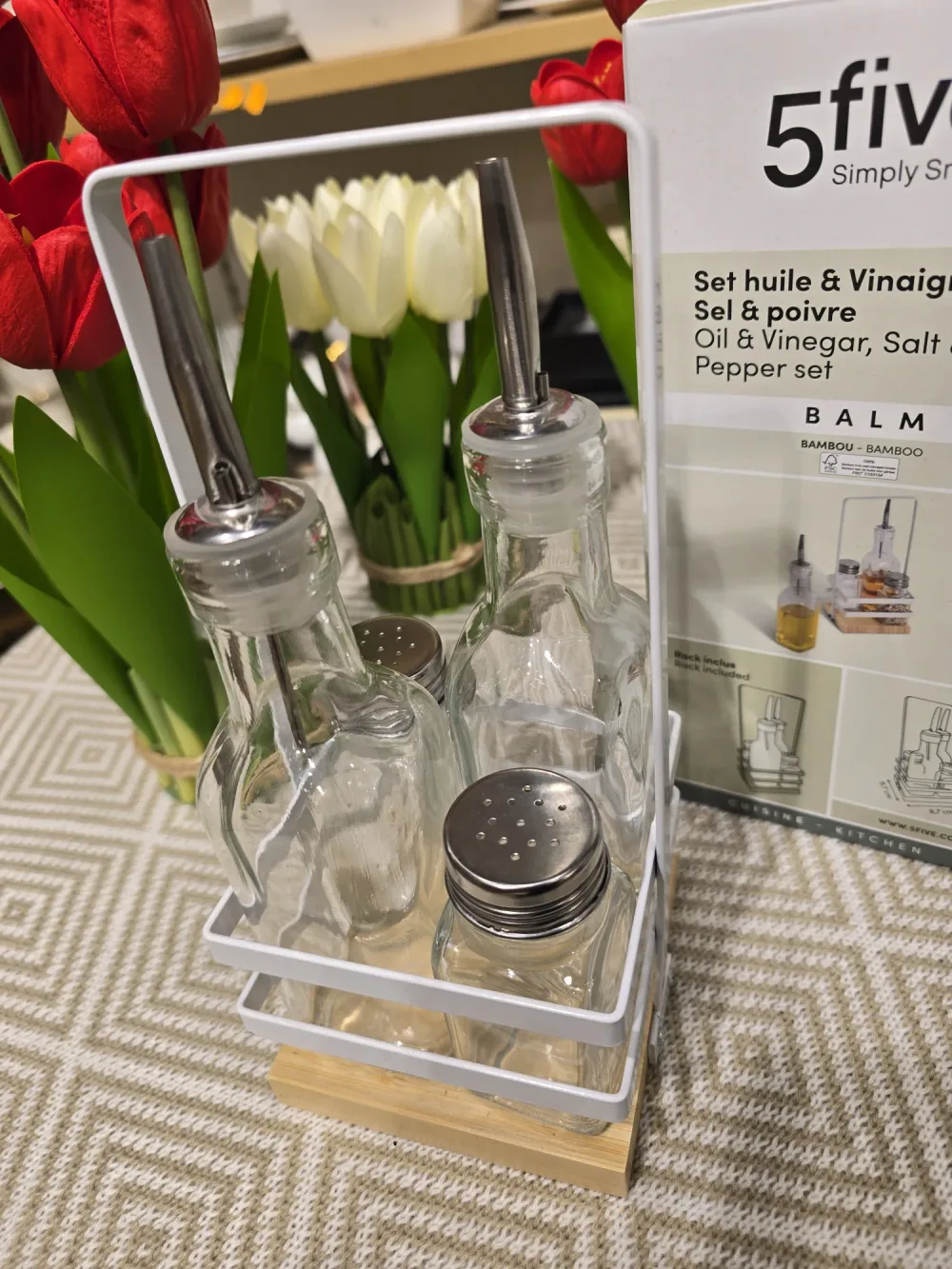 Set Huile & Vinaigre, Sel & Poivre — Collection Balm, 5Five