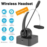 Casque sans fil Bluetooth avec Microphone réglable pour centre d'appels.