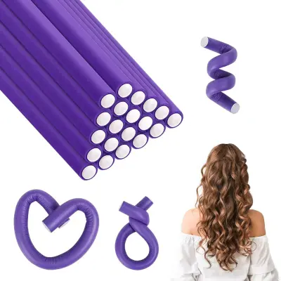 BIGOUDI flexibles sans chaleur pour cheveux N1490 10PCS