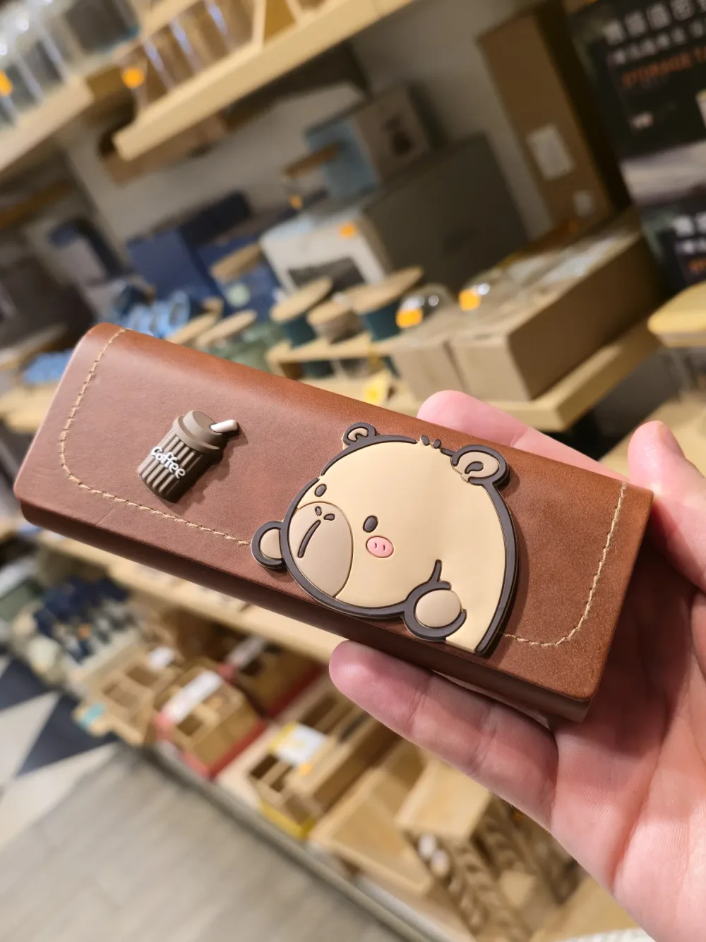 Étui en cuir PU – Motif Capybara