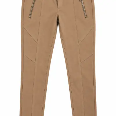 Pantalon Femme MIAO – Beige Camel – Coupe Slim – Taille M
