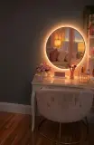👆 مرآة LED مضيئة ✨️| أناقة وإضاءة عصرية لدارك 🪞💡قياس( 65×65 cm ) بسعر 350 الف .