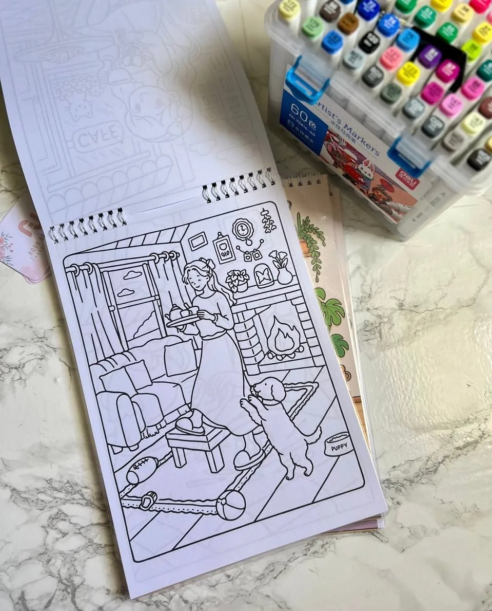 Cute Adult Coloring Book