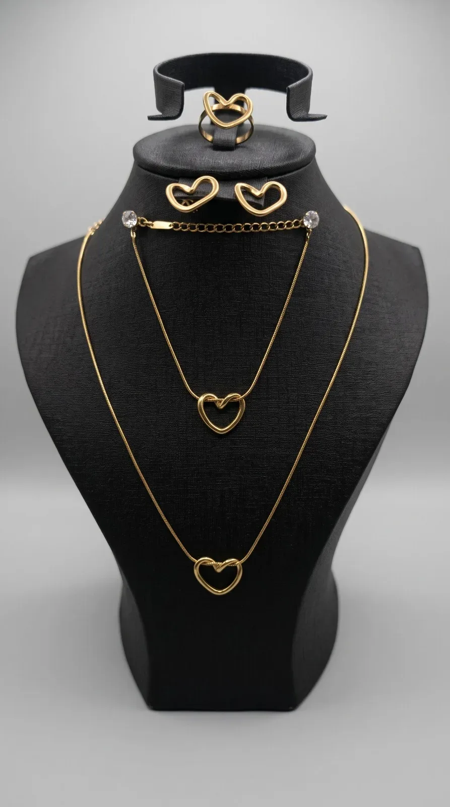 ENSEMBLE LE COEUR 4 PIECES EN ACIER INOXYDABLE