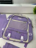 Ensemble de sacs d’école Kawai pour adolescents 4Pcs V3 CLBD Mauve – محفظة 4 قطع كاواي بنفسجي