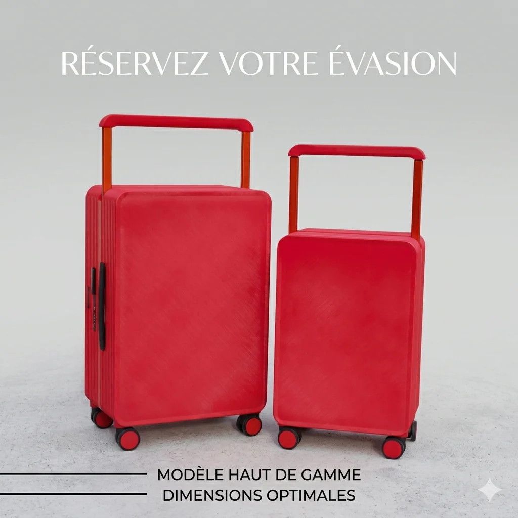 Valise rigide premium qualité Bras large