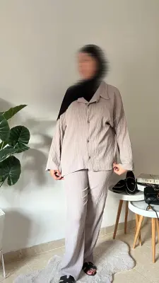Ensemble SABAYA qualité supérieure en GRIS