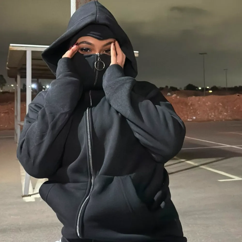 HOODIE NINJA الشبح نينجا الاصلي قطني قلاسي من خارج بملمس ناعم ومقطن وسخون من داخل للشباب لون اسود