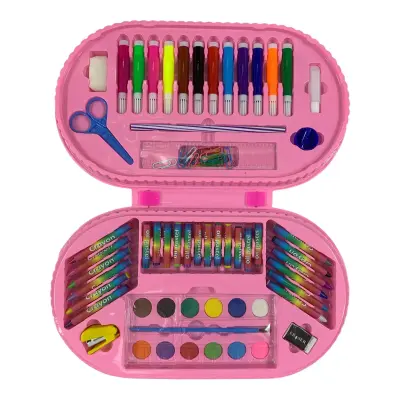 Kit d'Art Super Mega 75 Pièces pour Enfants avec Mallette de Rangement - علبة أدوات الرسم والتلوين الفاخرة للأطفال 75 قطعة مع حقيبة