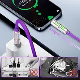 Câble de charge multifonction 4 en 1 USB C, A et Lightning 240W – كابل شحن متعدد الرؤوس
