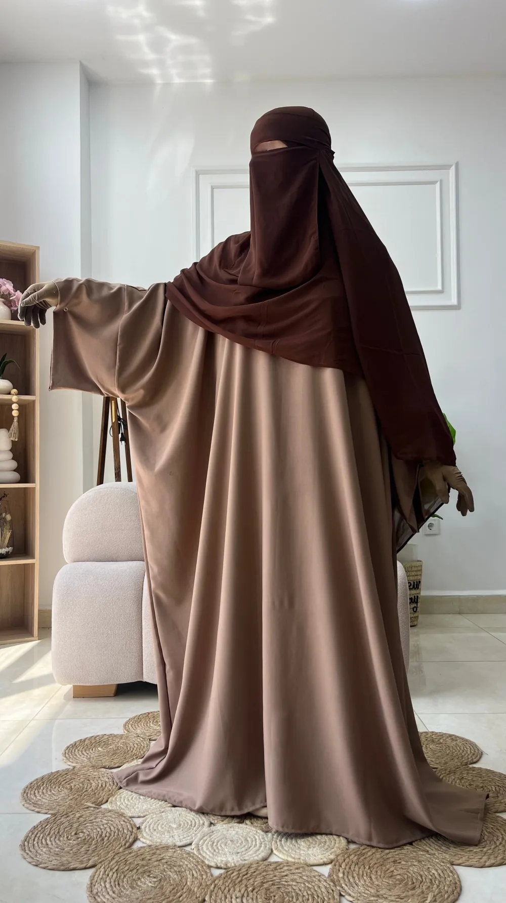 خمار مربع + نقاب