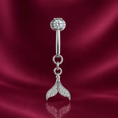 Mermaid fake belly piercing