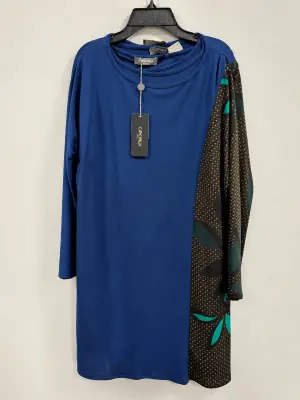 Camomilla Italia – Tunique bleue à manches longues et empiècement imprimé