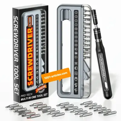 Jeu de tournevis de précision, électrique rechargeable, 24 en 1, embouts magnétiques.