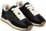 Baskets Femme Bershka Noires à Lacets Blancs – Semelle Camel