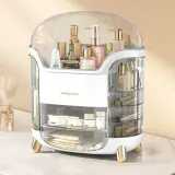 Boîte d'Organisation et Rangement de Maquillage Grande Capacité - منظم وصندوق أدراج للمكياج والمستحضرات بتصميم شفاف وعصري