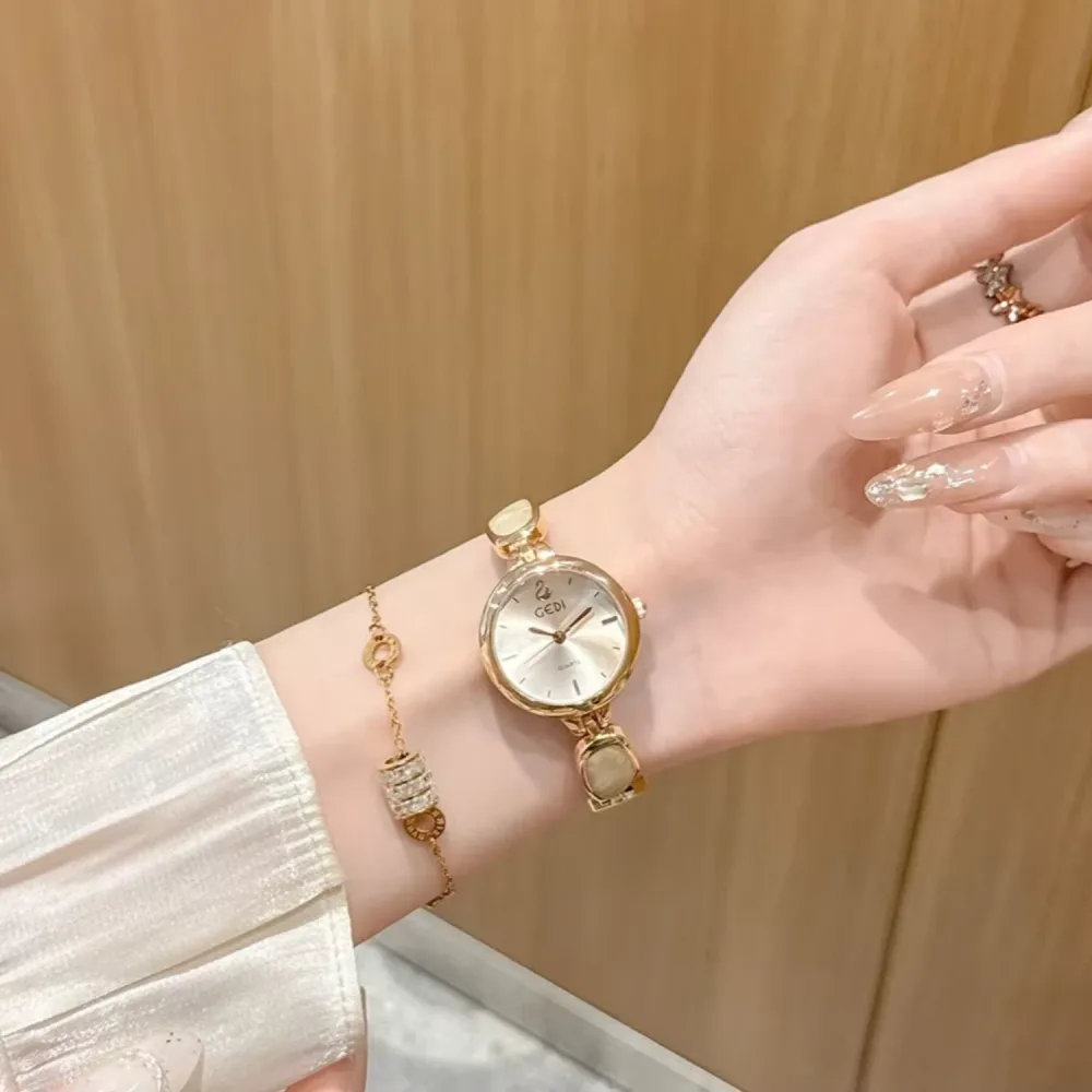 Montre GEDI Élégance — Bracelet Rose Gold & Perles Nacrées